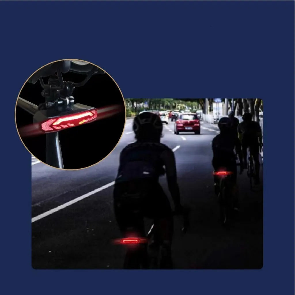 Bike smart brake taillight with USB charging, alarm and LED, waterproof PC, 125 x 49 x 29mm