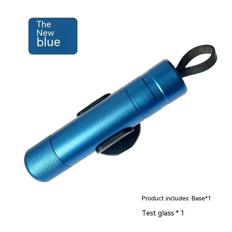 Aluminium alloy car safety escape hammer with seatbelt cutter, 88mm length with sand-blasted finish