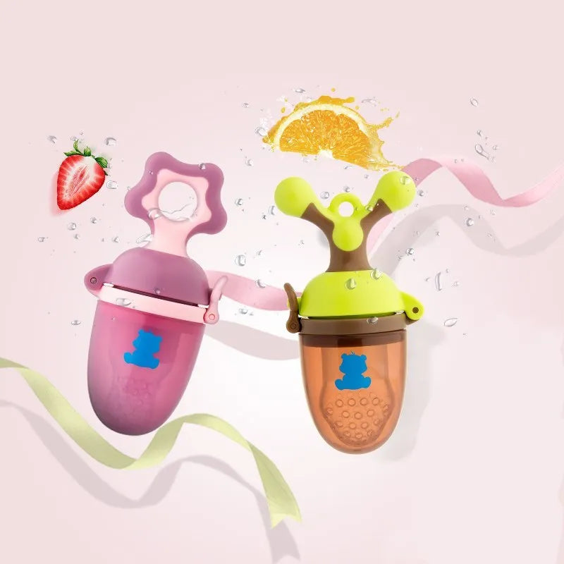 A green polypropylene baby teething ring with raised nodule textures for gum massage.