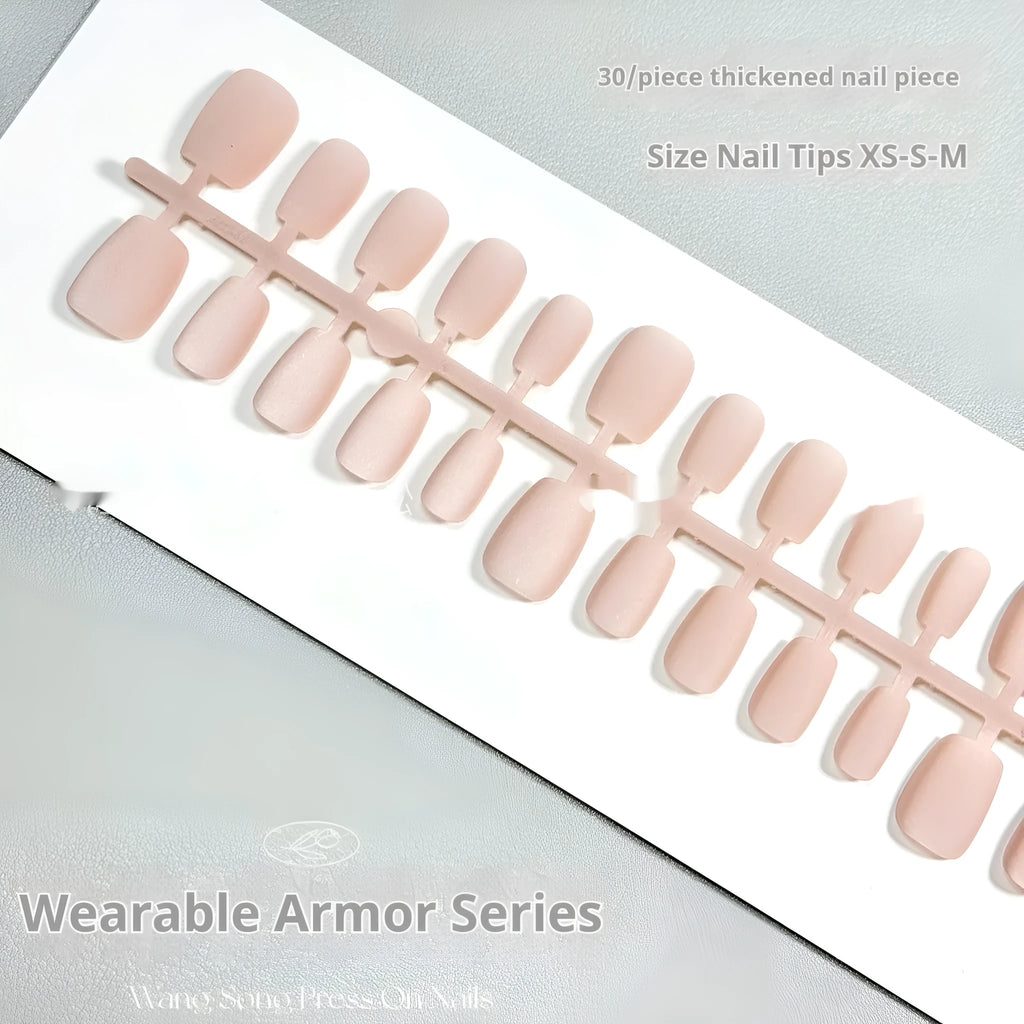 Frosted Velvet Cat's Eye press-on nails with Aurora iridescent shine, shown in short ladder sizes.