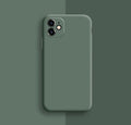 iPhone 11 Pro Max silicone case in solid colour showing front and back views