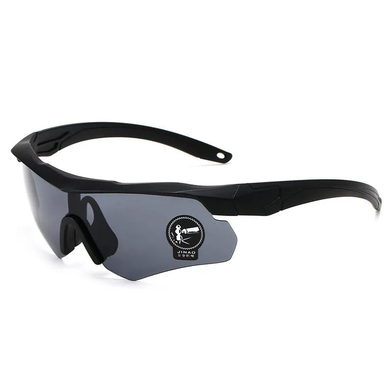 Semi-rimless outdoor cycling sports goggles with windproof dust-resistant PC frame and coloured lens