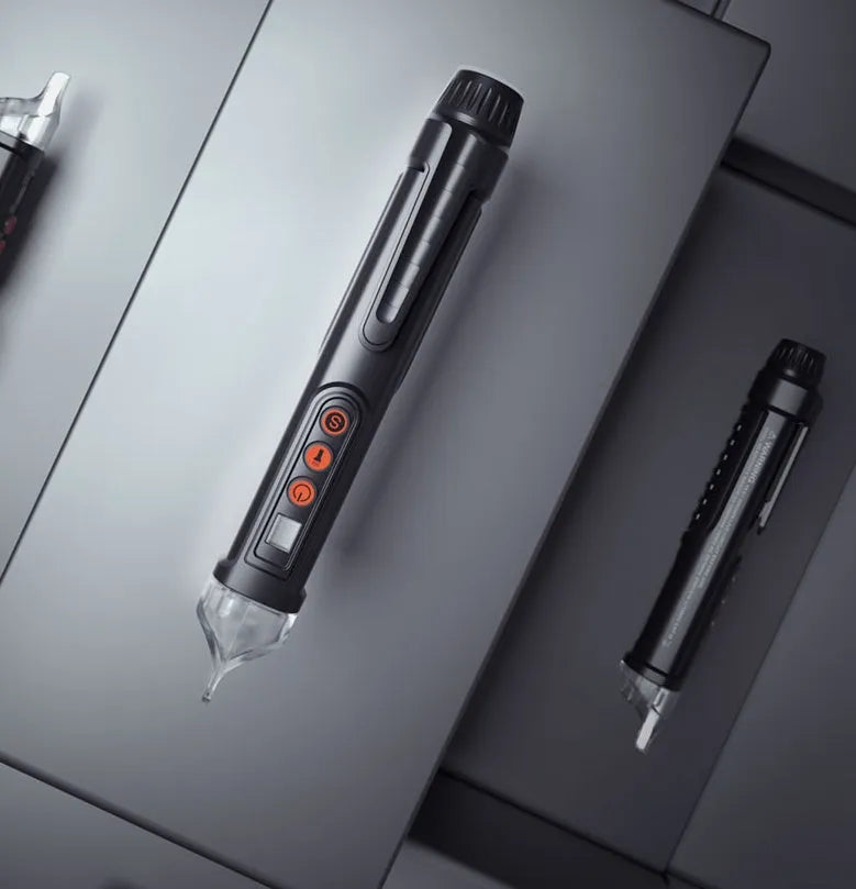 Intelligent voltage test pen for electrical line detection with automatic shut-off function