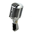 Classical retro dynamic stage microphone in gold finish with all-metal construction