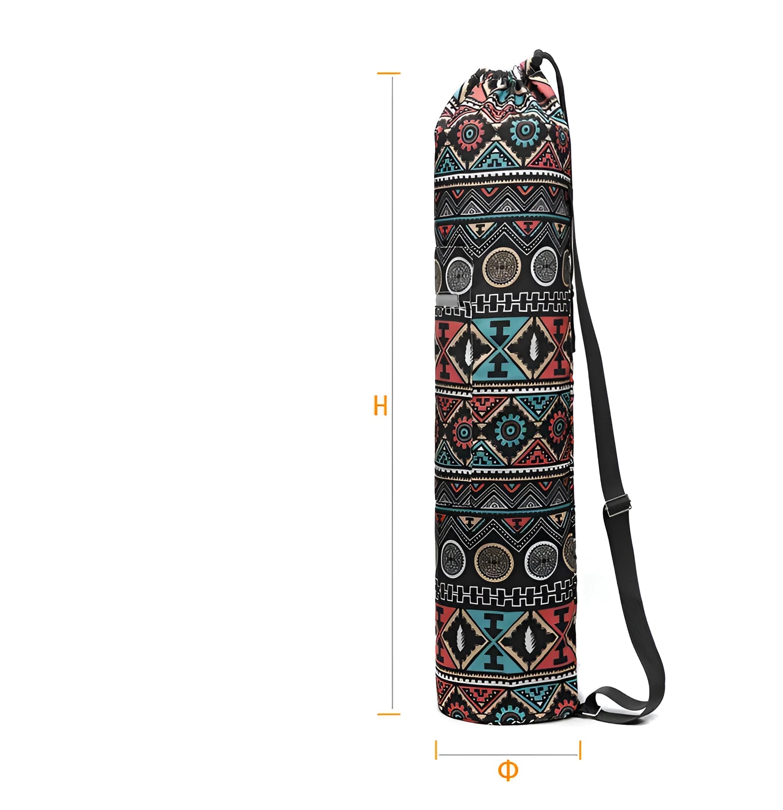Canvas yoga bag shoulder bag for 6mm mat with shoulder strap available in eight colours