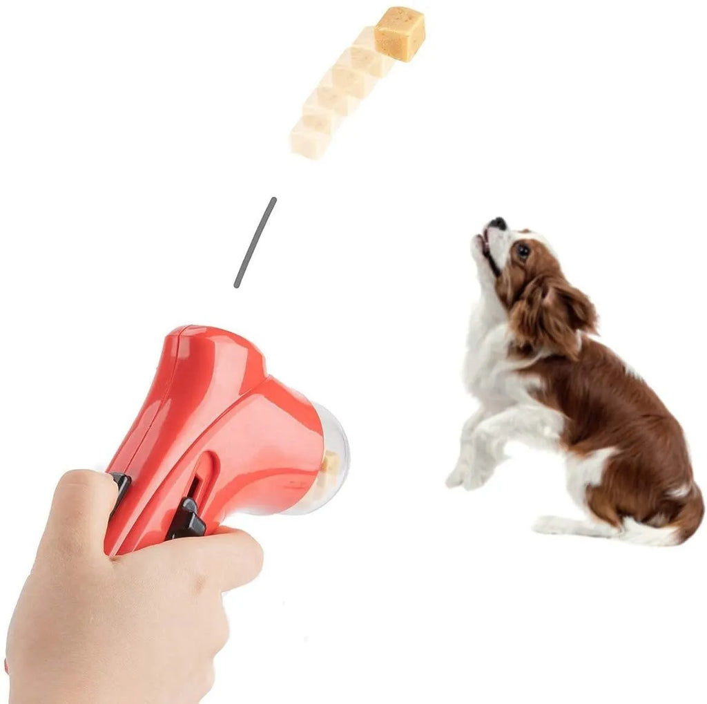 Dog snack feeder training tool in blue; lightweight PP plastic with size 185x110x45mm