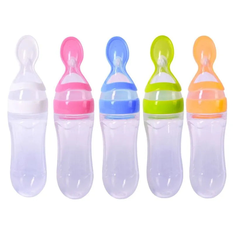 Six plastic colour-coded laundry separator balls on a blue background.