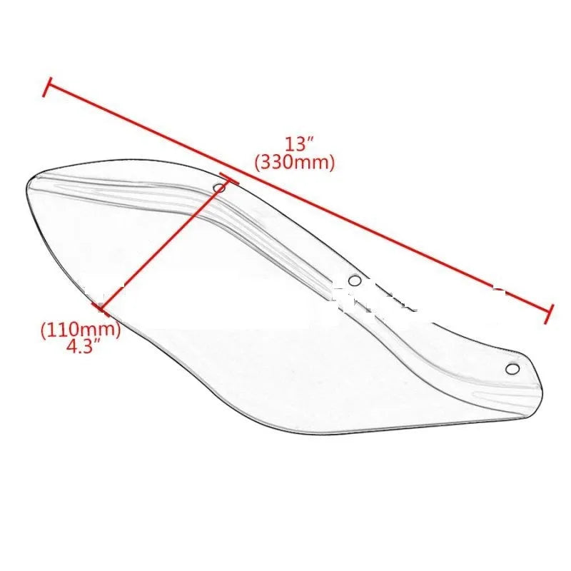 Pair of Harley-Davidson motorcycle side wing headlight covers in ABS plastic