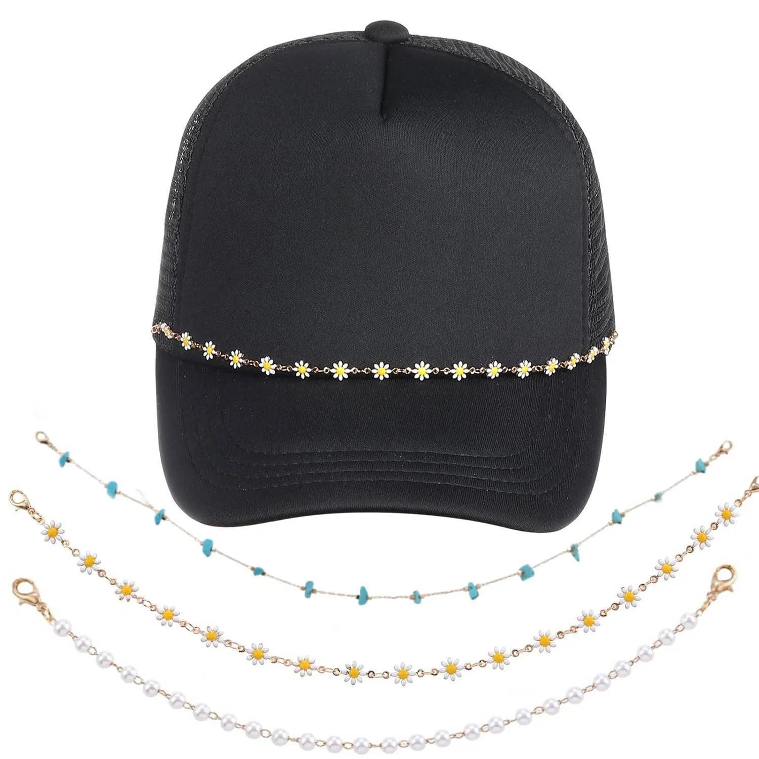 Turquoise pearl Cuban fishbone chain on alloy with electroplated finish in European American style