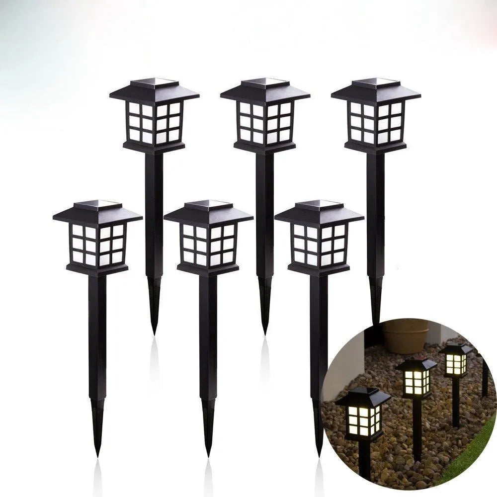 Solar square garden light IP44 LED 0.6W 85x360mm in white, warm white or RGB for lawn and courtyard