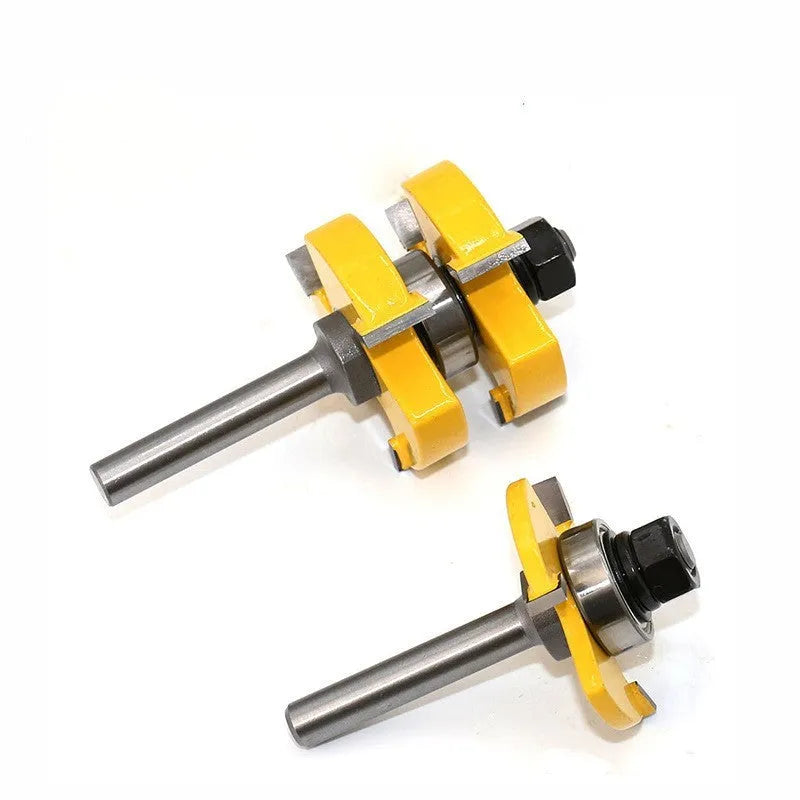 Carbide T-slot woodworking milling cutter with straight handle and 8 mm shank