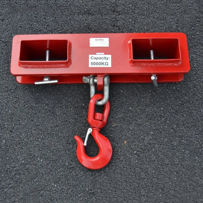 25T capacity rotatable forklift hook with safety locking device for mobile crane conversion