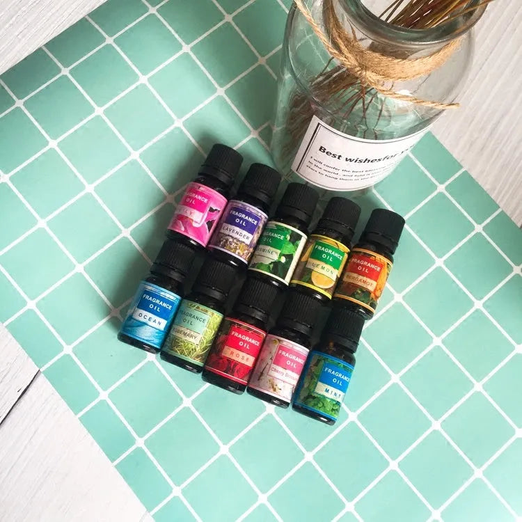 12 bottle plant aromatherapy essential oil set with various natural fragrances for air freshening