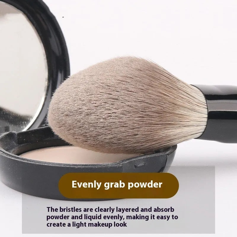 12 piece makeup brush set with artificial fibre brush heads and wooden handles in PU storage bag