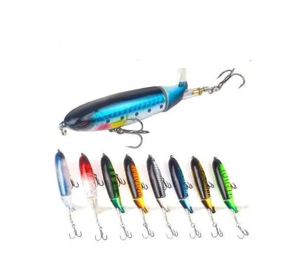 XY-507 propeller tractor hard fishing lure in floating water pencil shape, 13g 10cm size, multiple colour options