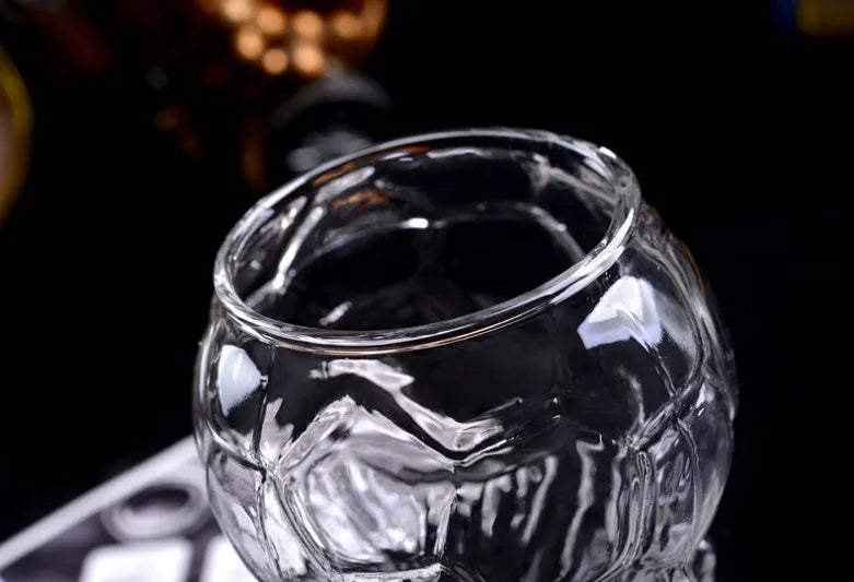 Hercules Beer Cup World Cup Football Cup transparent glass 450ml 19cm tall with 6cm diameter