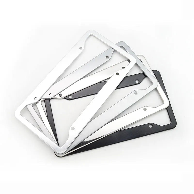 Aluminium alloy license plate frame with stainless steel in four colour options