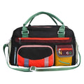 Large capacity Oxford cloth sports shoulder messenger bag in black or khaki with 36-55L storage
