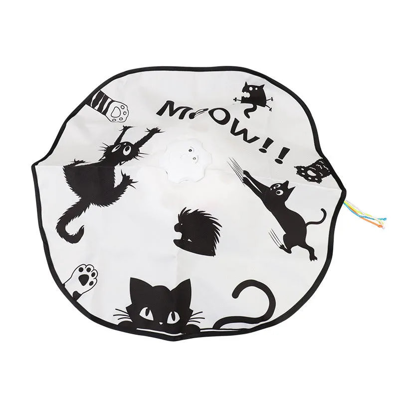 Plastic cat teaser wand toy with feather attachments measuring 19.8cm long
