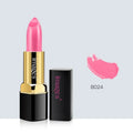 Moisturising lipstick tube in one of ten colours, including coral red and babie pink, 3.8g net weight.