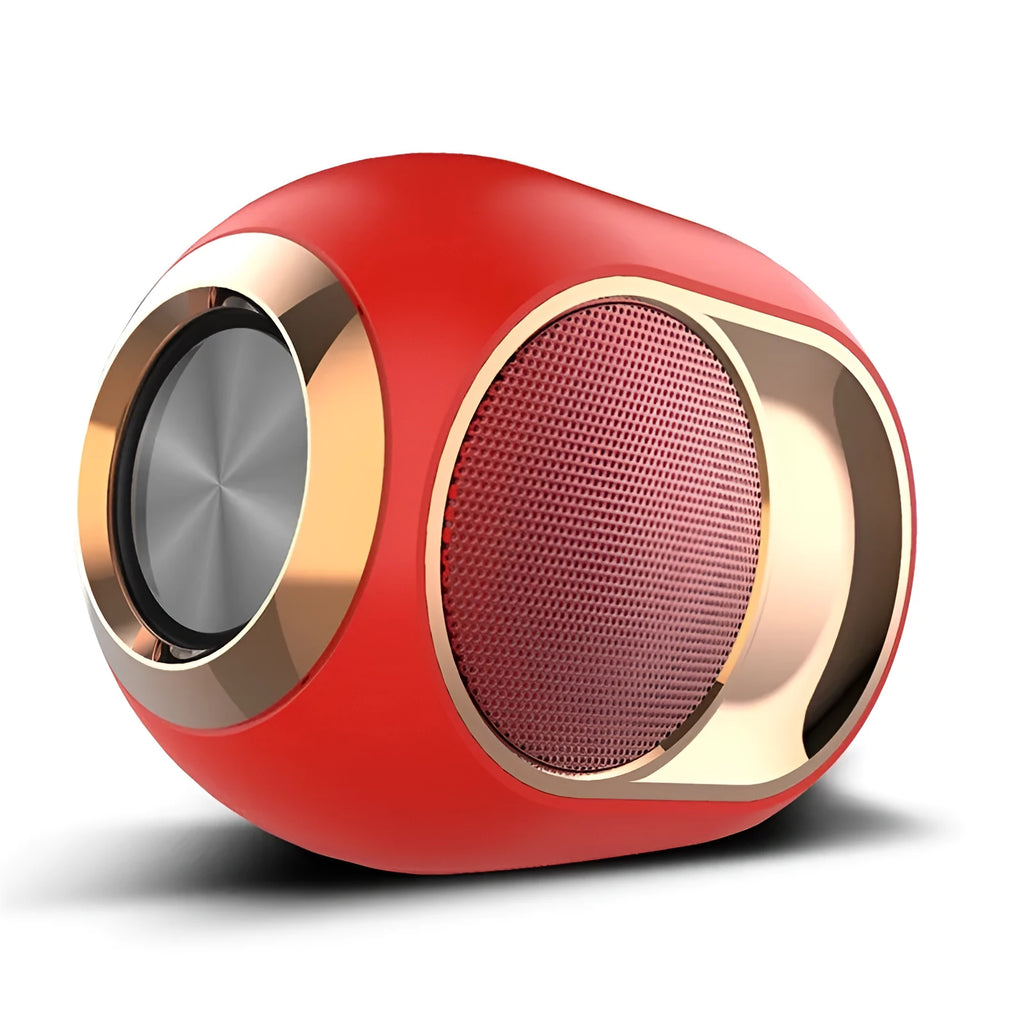 X6 Bluetooth speaker subwoofer wireless in black with front grille and control buttons