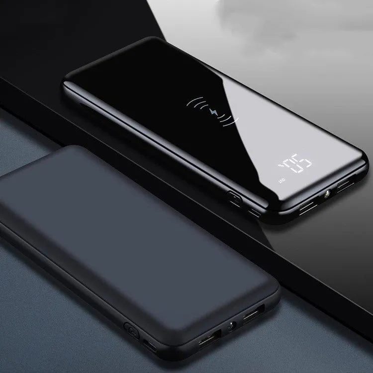 Multifunctional mirror wireless charger with mirror finish and 5V 10000mA charging current for smartphones