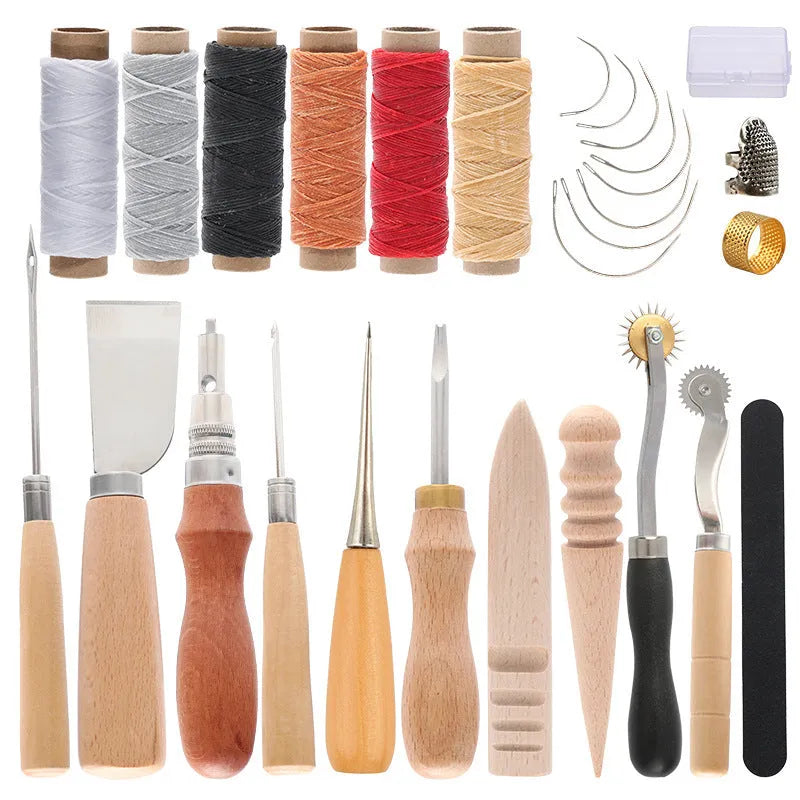 Leather tools suit DIY sewing tool set for cutting and trimming leather