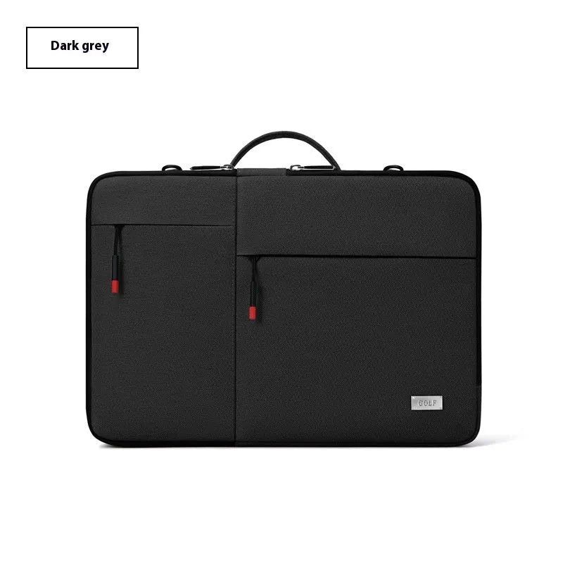 Men's 14-inch laptop sleeve bag in Oxford fabric, lightweight and shockproof, Dark Gray colour