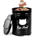 American style round galvanised steel storage can with a removable white inner box.