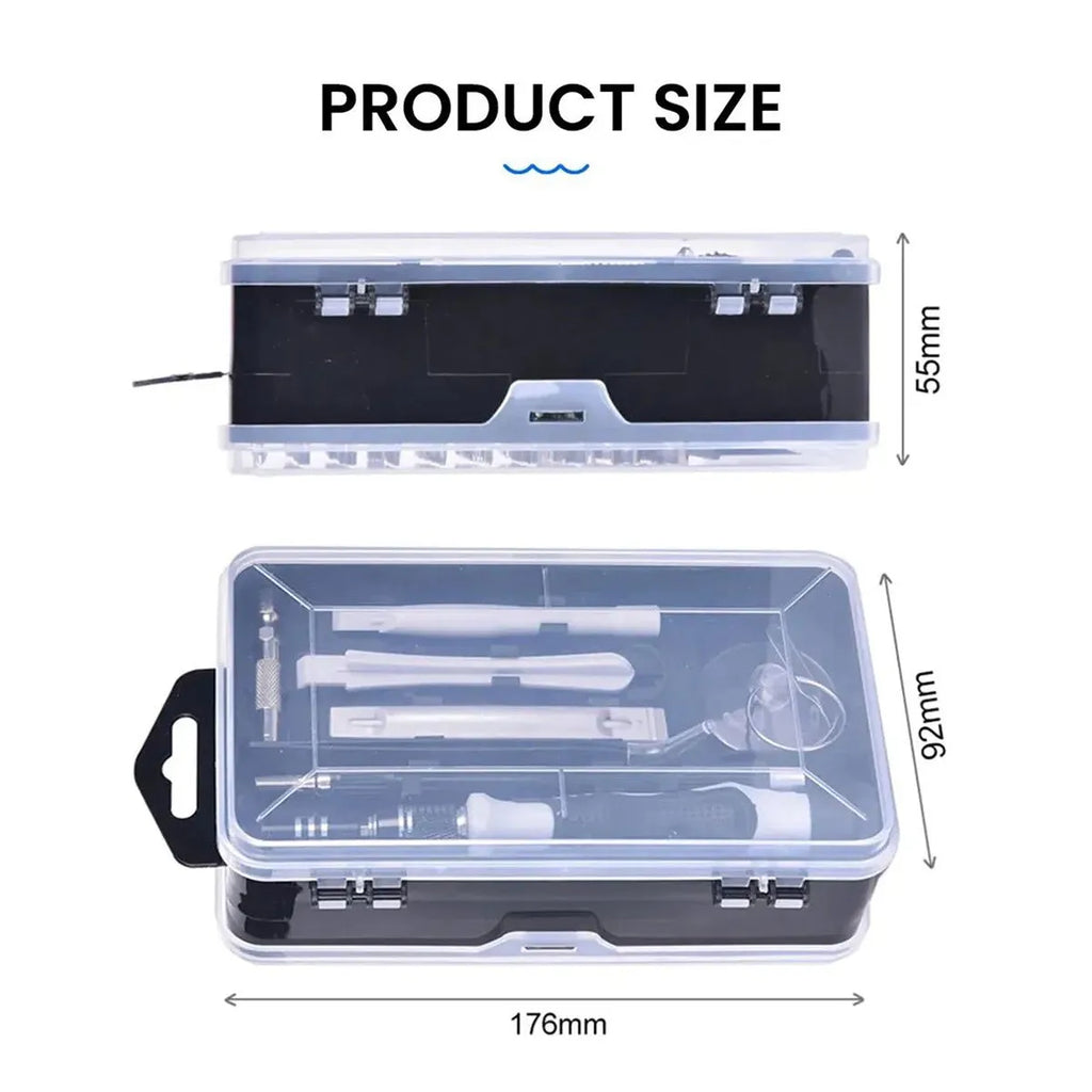 115 in 1 precision screwdriver set with magnetic bits, anti-rust metal, ergonomic handle, and storage case