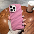 Three-dimensional pleated pattern TPU phone case in black, soft shell for iPhone 14 Pro Max