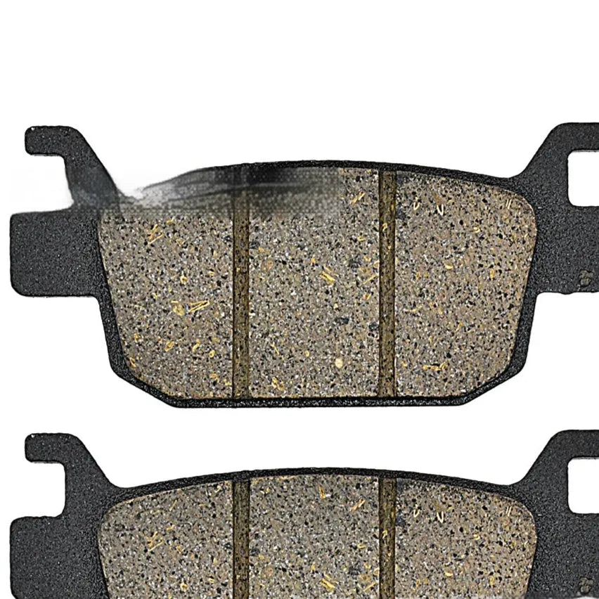 Motorcycle brake pad set for Small Yellow Dragon 300, 81mm x 37mm x 9mm, on white background