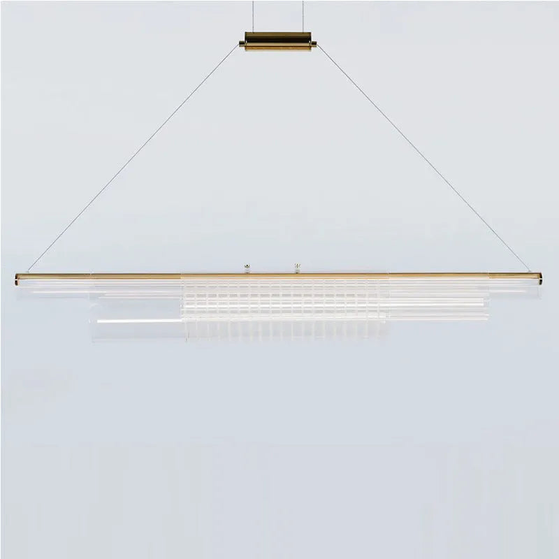 Modern minimalist glass pendant ceiling lamp with iron construction and LED light source