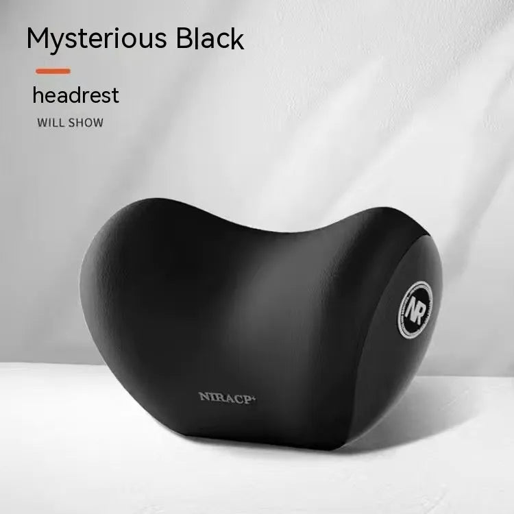 Car headrest and lumbar support pillow set with memory foam filling in five colour options