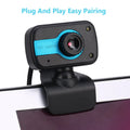 Mini USB driverless video camera with rotating function in blue, red or white colour options