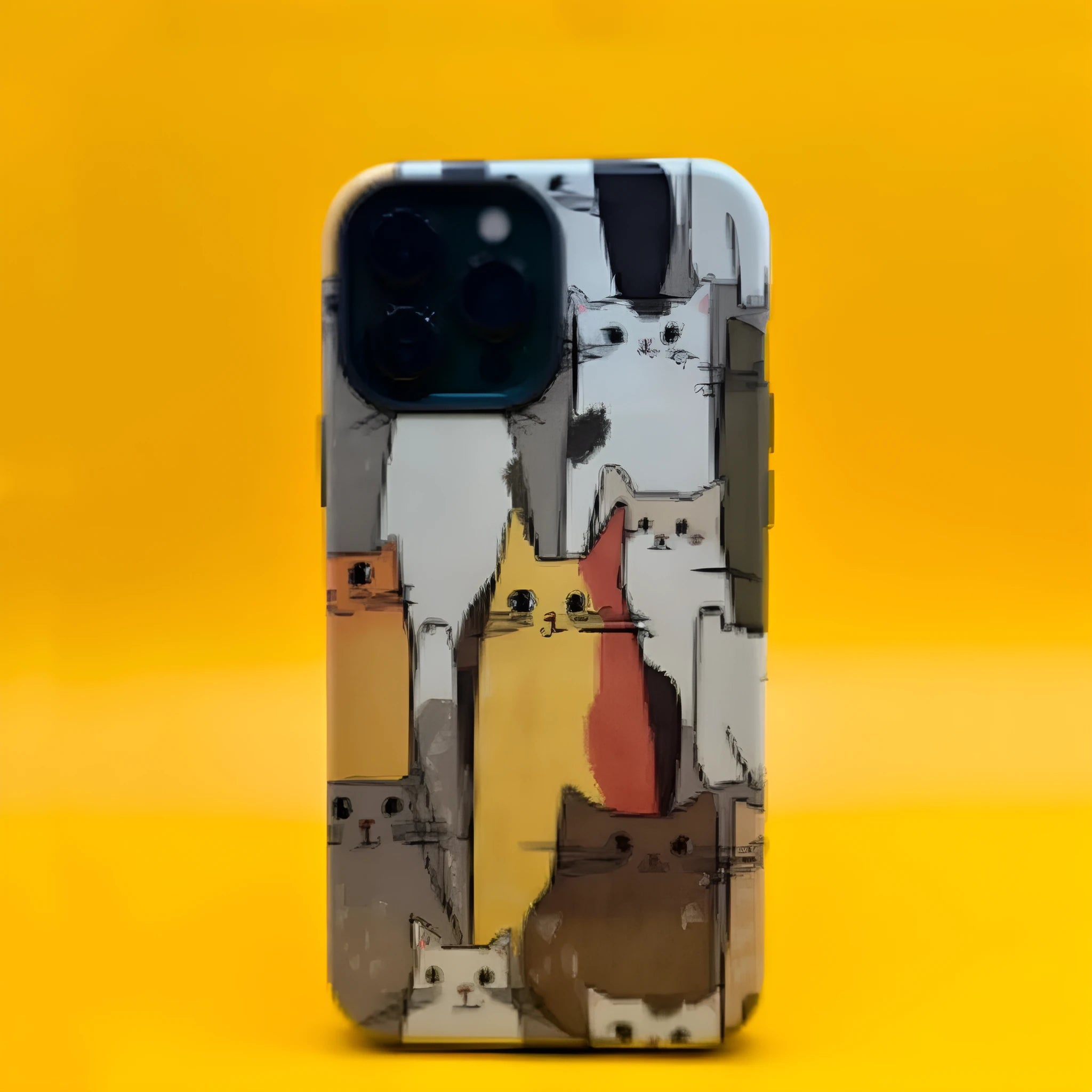 Plastic all inclusive phone case for iPhone 11 to 16 series with heat transfer print design