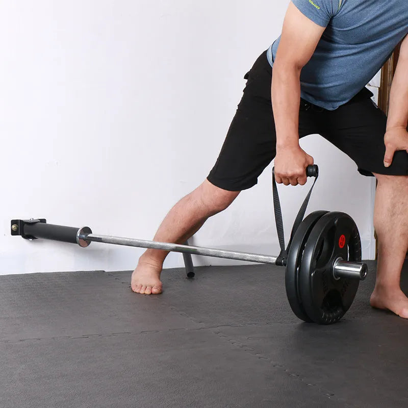 Black steel wall rack with 25 tubes for storing barbells and rods.