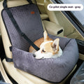 Car pet bed travel cushion for dogs in black plaid cloth fabric 52x50x58cm