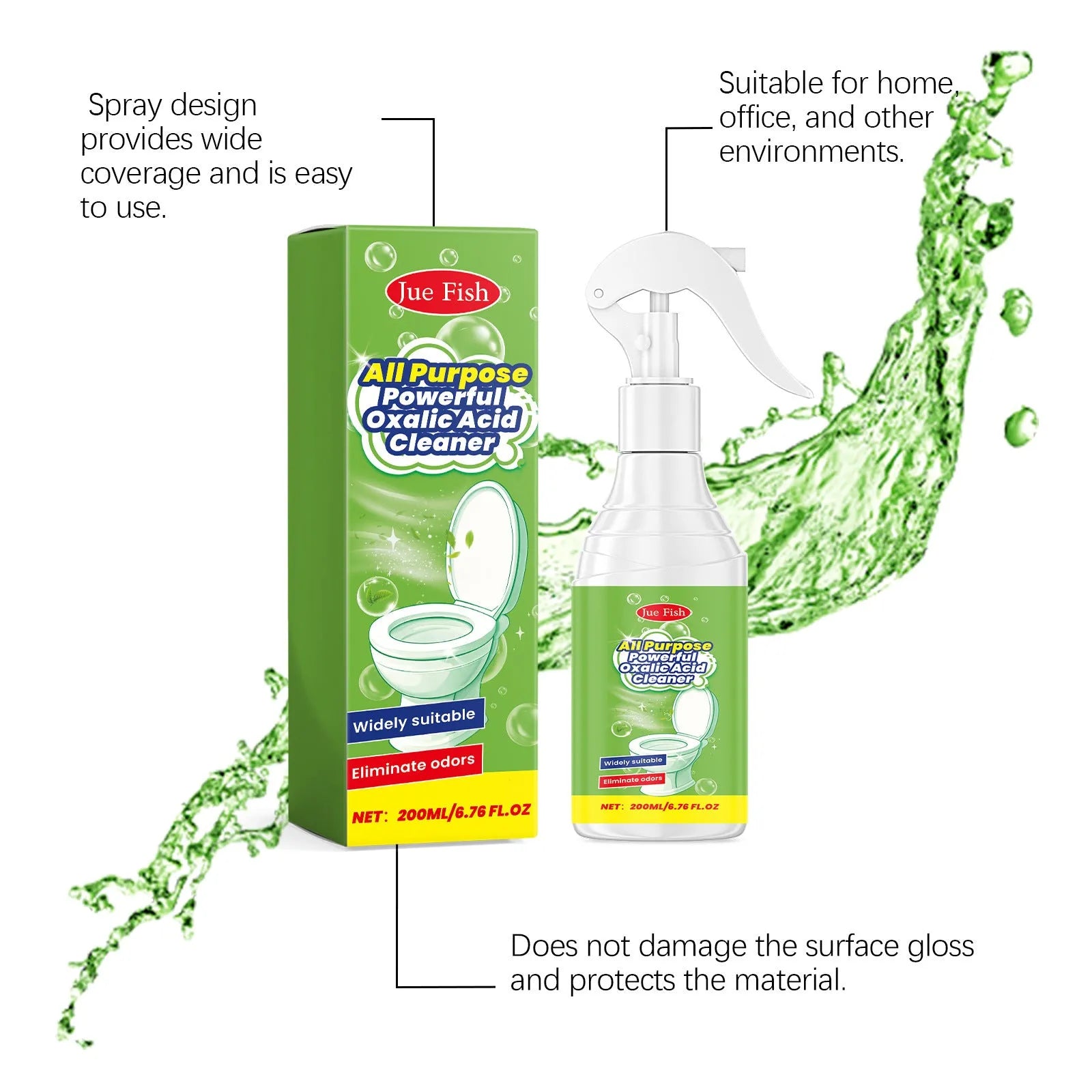200ml multi-functional household grease cleaning spray bottle with spray nozzle.