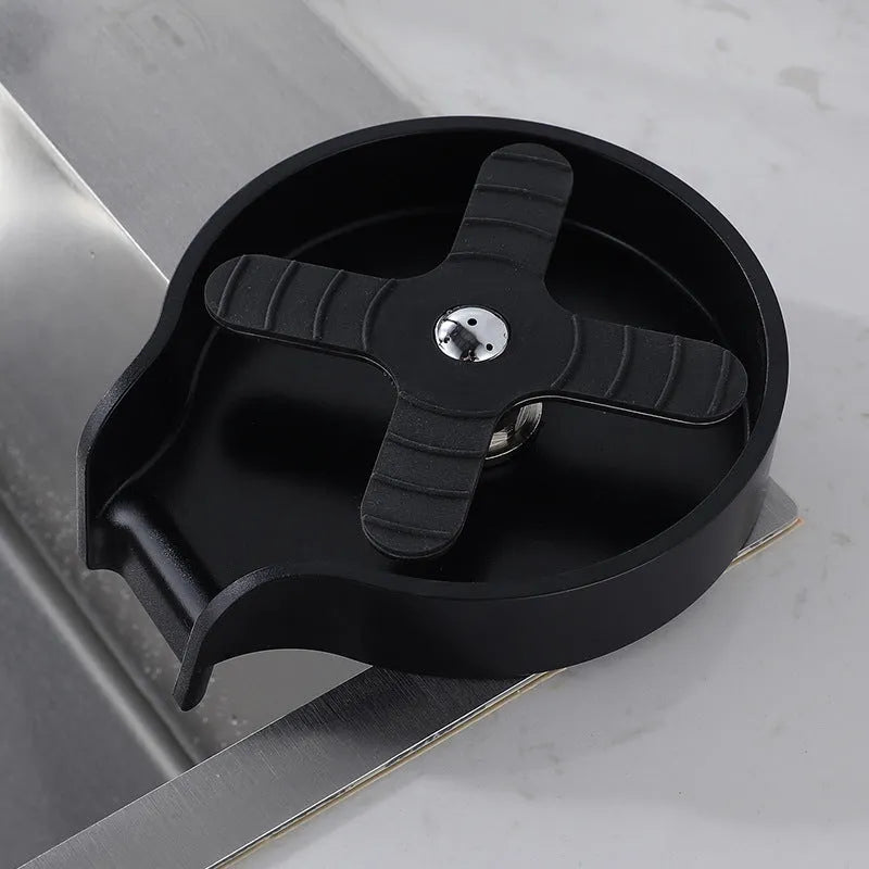 Stainless steel single cup washer for kitchen sink press faucet with 30mm seat.