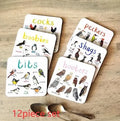 Set of 6 square bird pun coasters with PVC material, flower design, 10x10x0.35 cm each