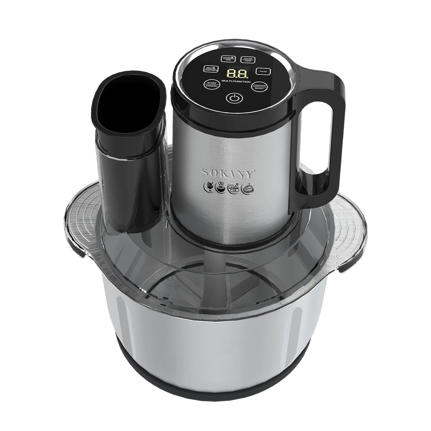 06036 colour stainless steel meat grinder with 5L capacity for home food preparation