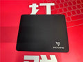 Black rough grain thickened mouse pad measuring 270x220mm with 5mm rubber base