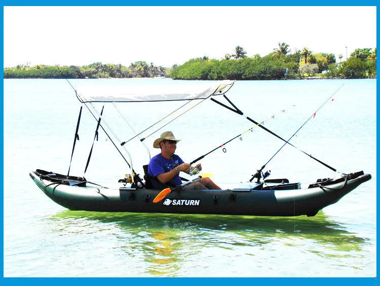 Black plastic fishing rod holder with aluminium G clamp mount, 360 degree adjustable, 250 x 250 x 100mm