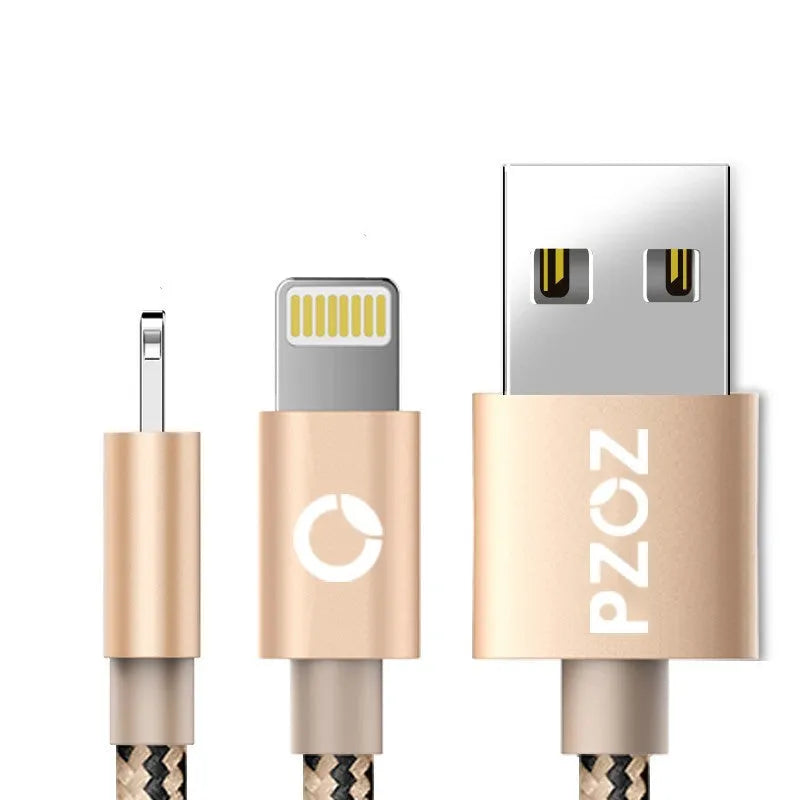 Apple MFI certified Lightning charging cable, 1 metre long, shown in grey and silver.