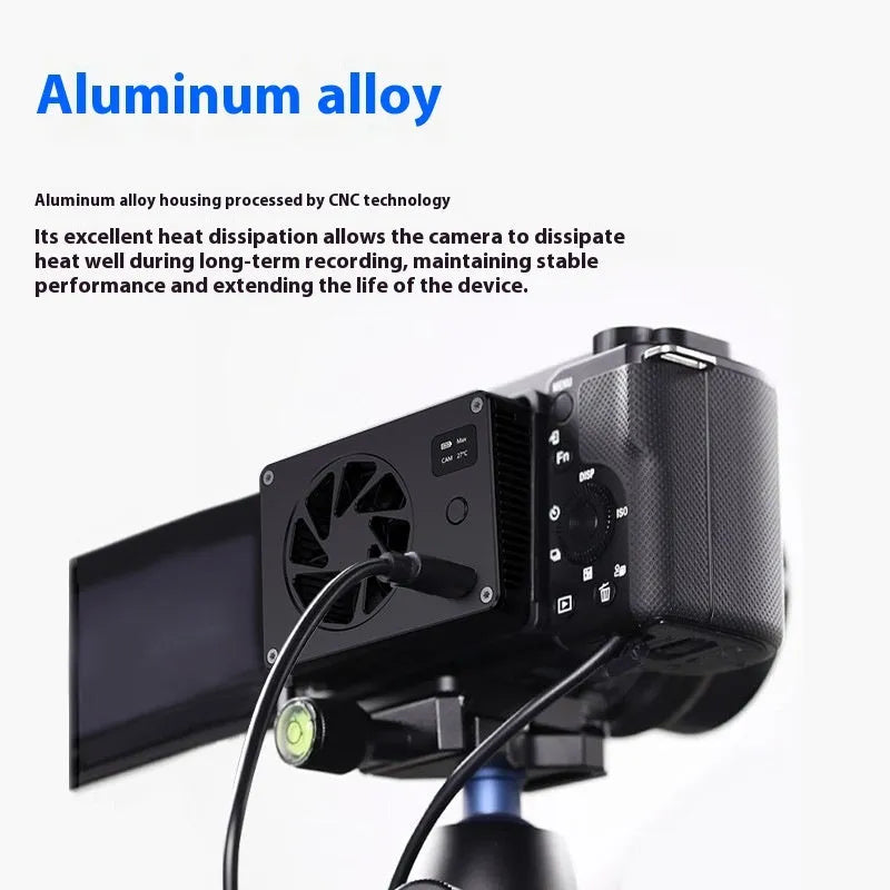Black aluminium computer radiator with dimensions 89mm x 52mm x 25.95mm showing cooling fins and connection points