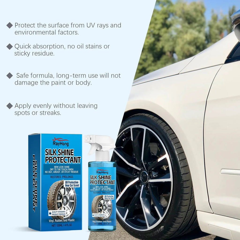 120ml car wheel protector bottle measuring 5.5 x 11cm for wheel cleaning and maintenance