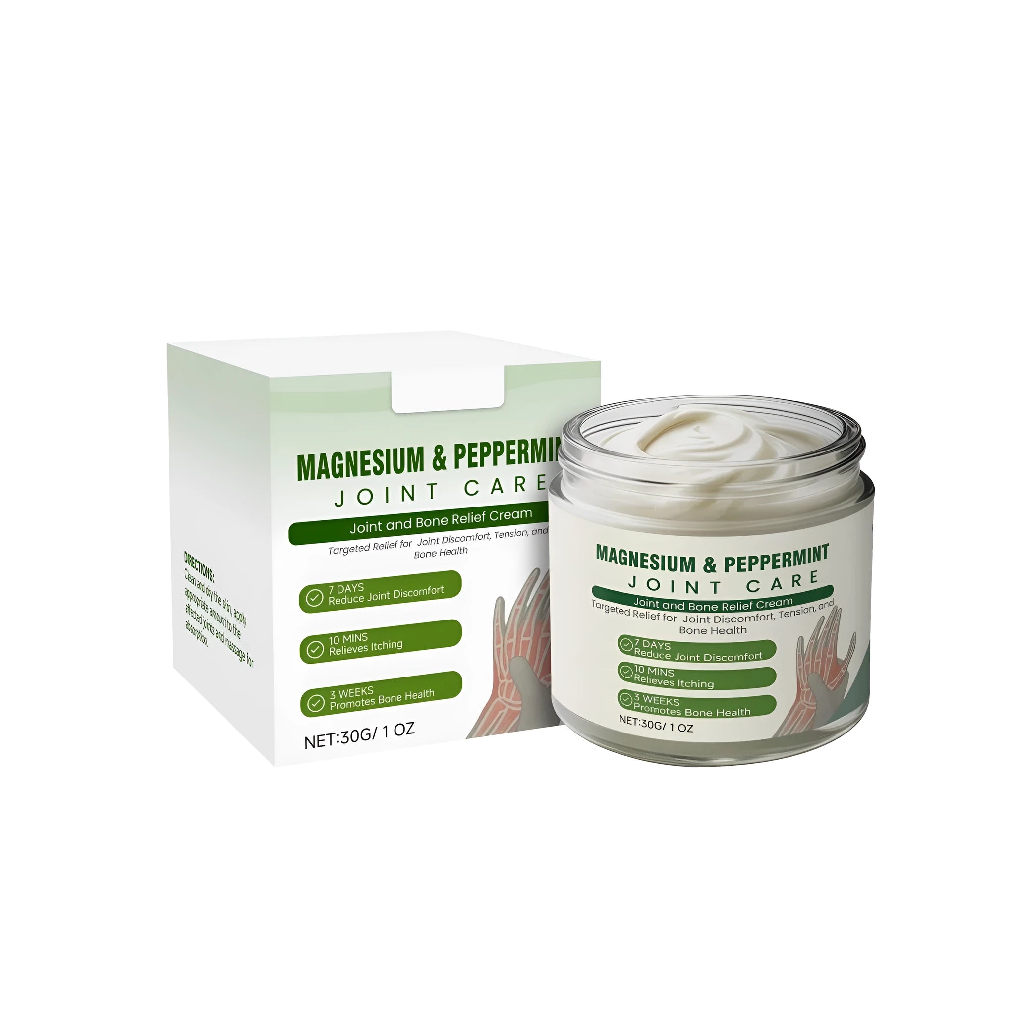 30g tube of mint, arnica and turmeric joint and bone relief cream.
