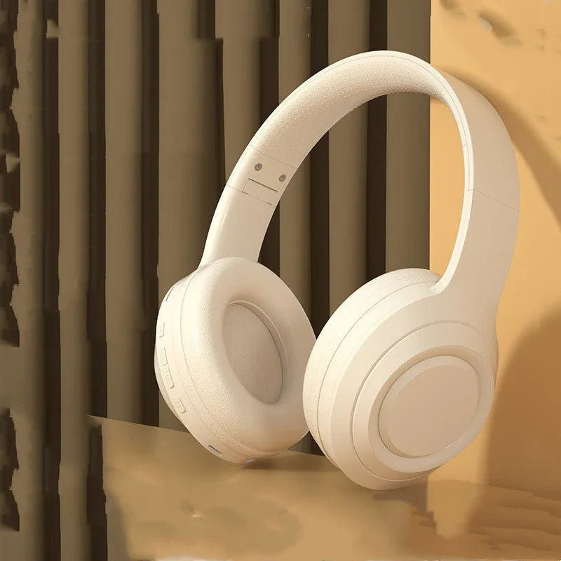 DR58 Bluetooth wireless headset in black, white, or pink colour with over-ear design.