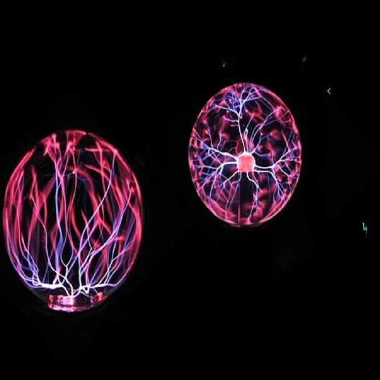 Colourful magic ball light with 7.62cm glass sphere on ABS base and USB cable